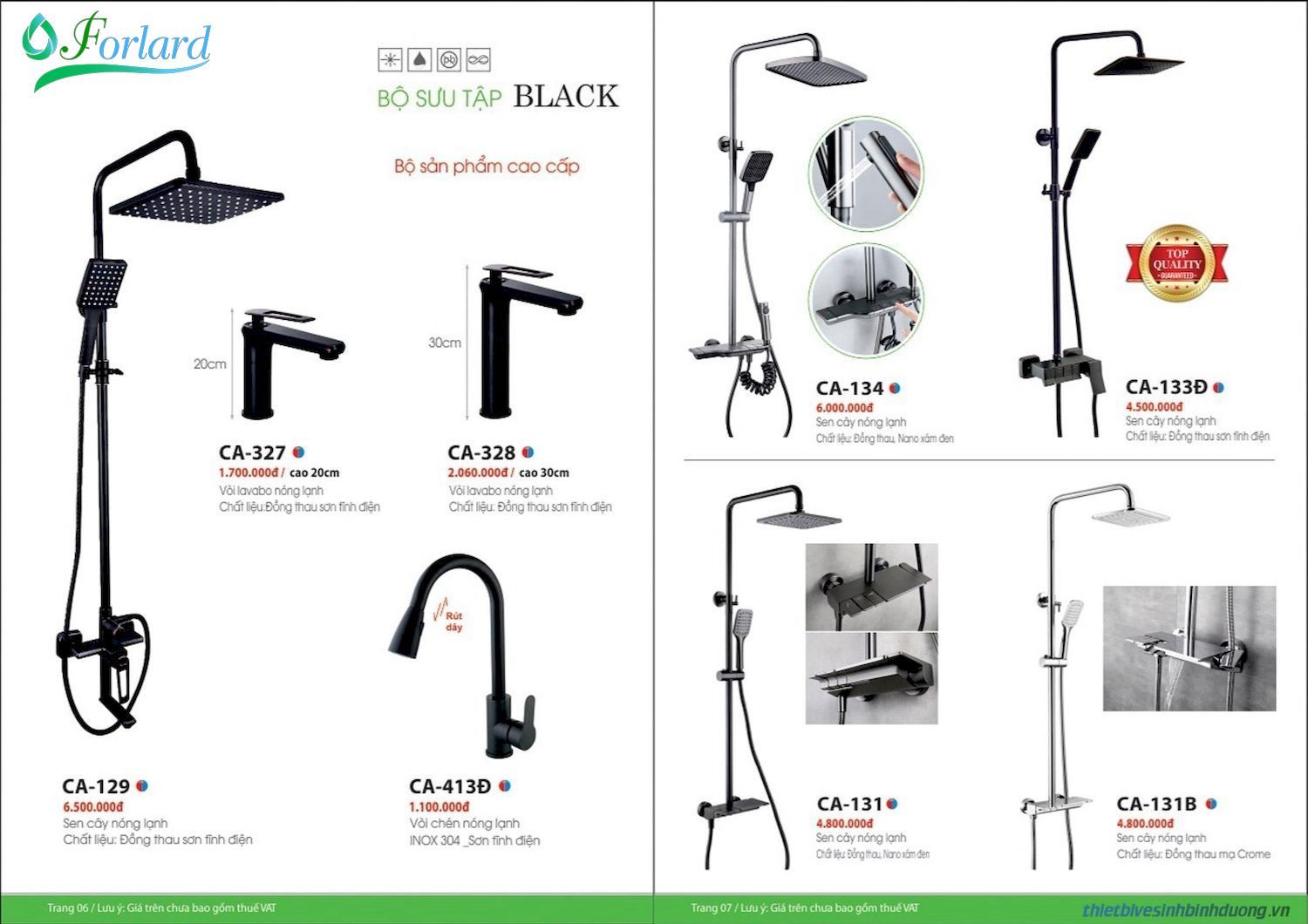 Thiết bị vệ sinh FORLARD Catalogue và Bảng giá mới nhất /Page 3